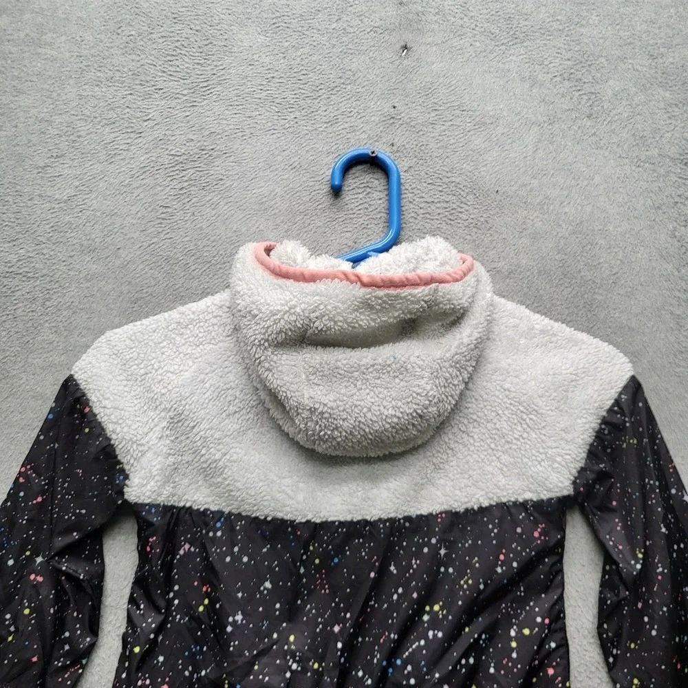 Nike‎ Girls Jacket S (4-5YRS 104-110CM) Gray Swoosh Embroidery Geometric